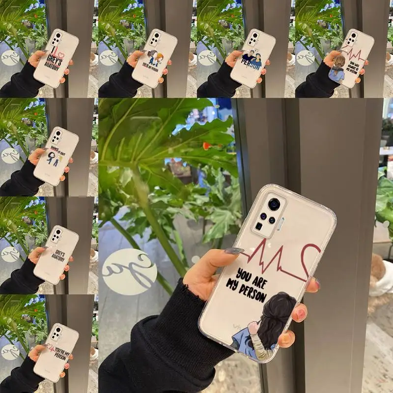 

Greys Anatomy Phone Case Transparent For VIVO Y 97 93 85 81 75 73 71 70 69 67 66 55 53 50 52 51 30 20 19 11 S E Mobile bags
