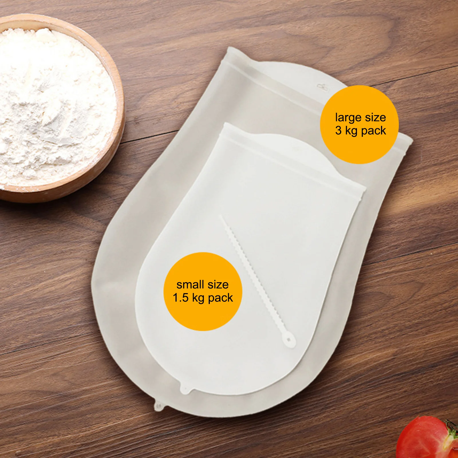 

Size S/L Silicone Kneading Bag For Kitchen Cooking Utensils Bakeware Bags with Strap Pastry Tool Kitchen Accessories