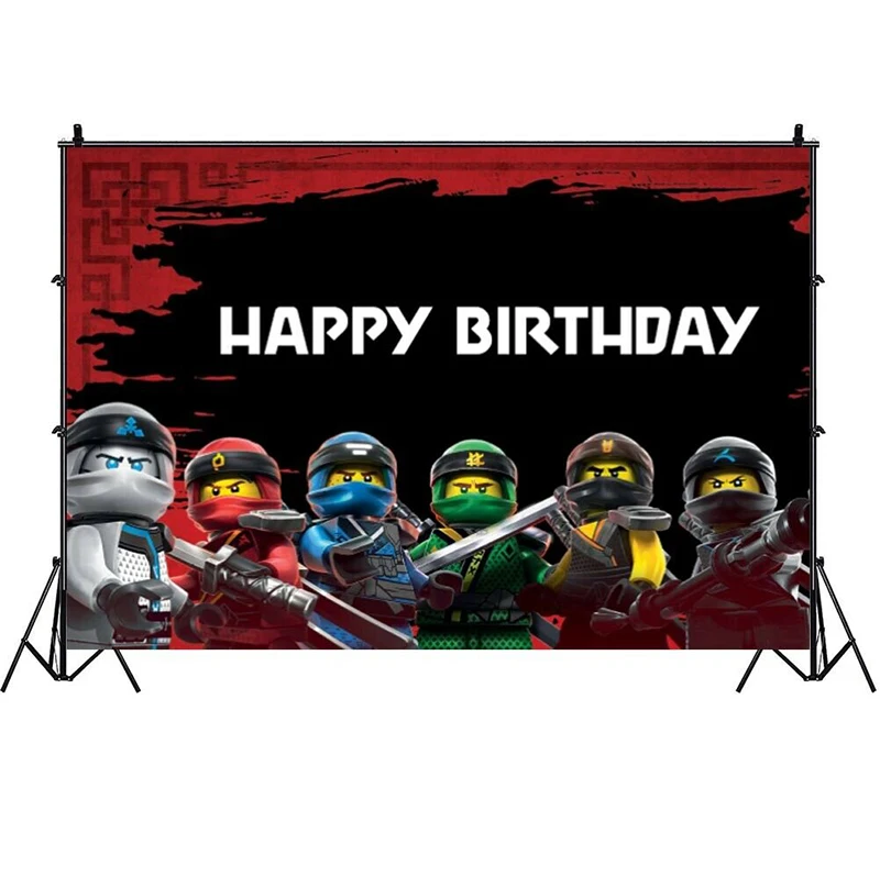 Фотофон Ninjago для мальчиков и детей день рождения фотография фон баннер декорация