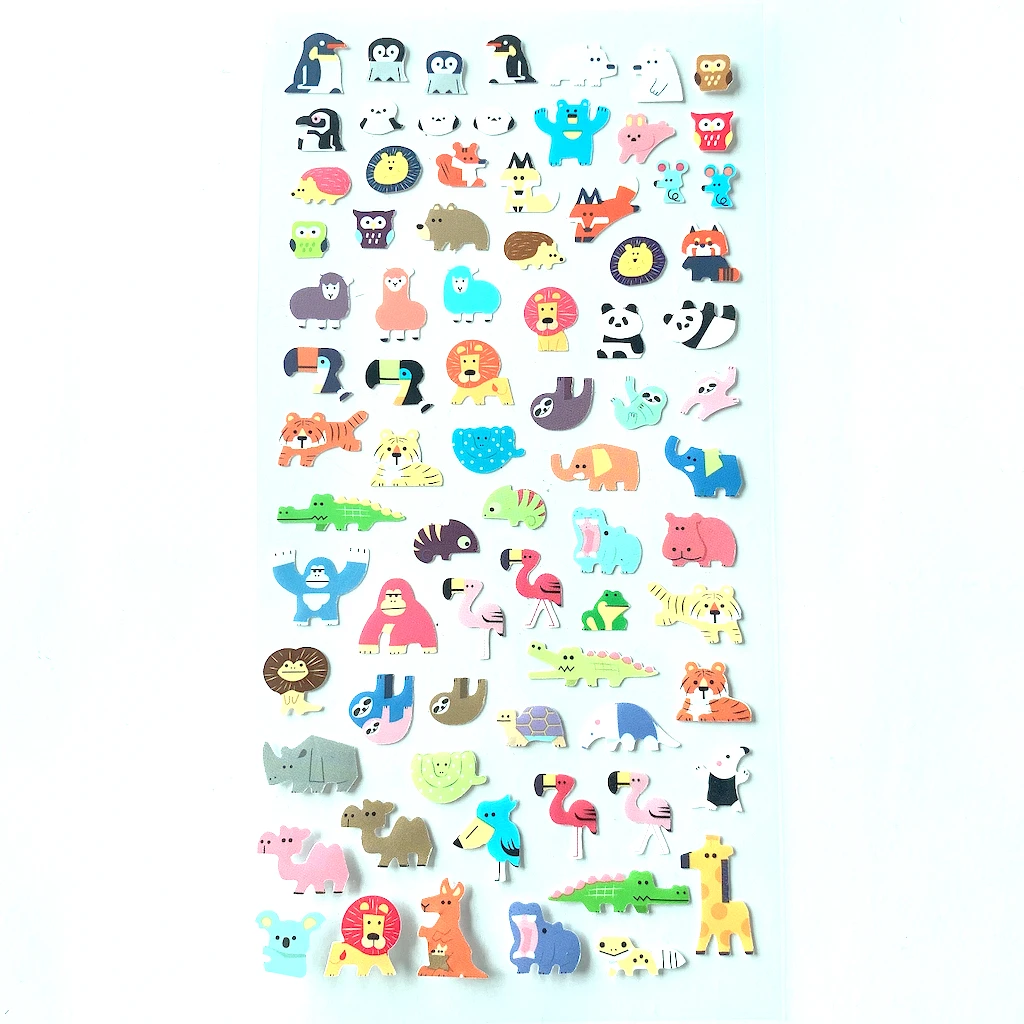 

Cute Animals Crossing Sticker Sheet Kawaii