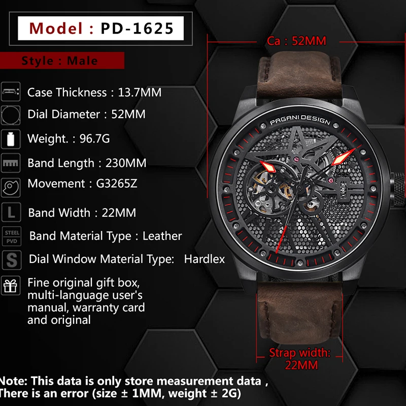 

PAGANI DESIGN skeletonWatch Automatic Mechanical Wrist Watch Military Sports Tourbillon Watches For Men 2020 Relogio Masculino