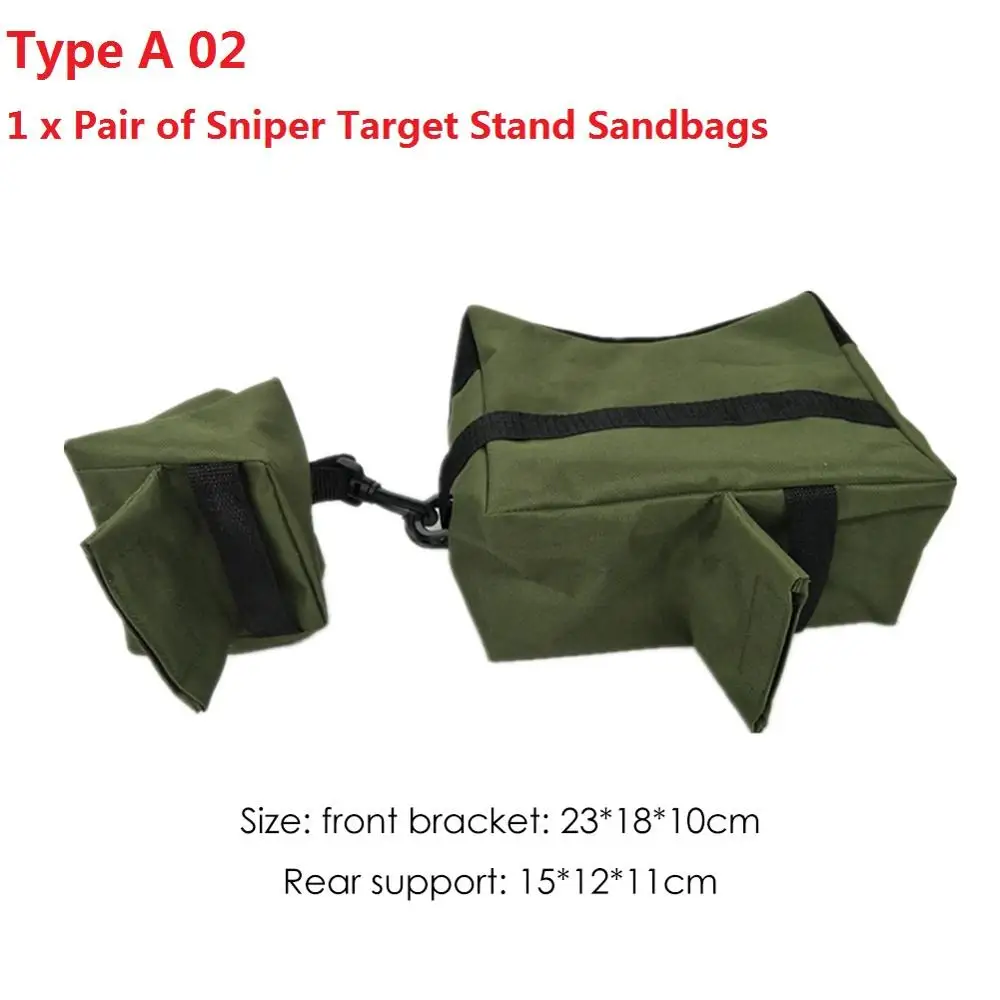 Type A Sandbags 02 Передняя+ Задняя сумка Поддержка винтовка с песком без песка снайперская мишень стенд принадлежности для охотничьего ружья 600D ткань Оксфорд с песком - Цвет: Type A Sandbags 02