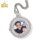 Цепочка для теннисной съемки Bling King, ожерелье из кулон памяти серебристого цвета с изображением багета сделай сам, роскошный памятный подарок по низкой цене