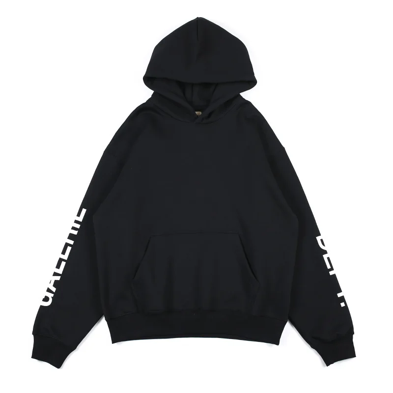 

Vivgae men's 2020 autumn winter new fashion brand solid color basic letter printing loose hooded men's wear