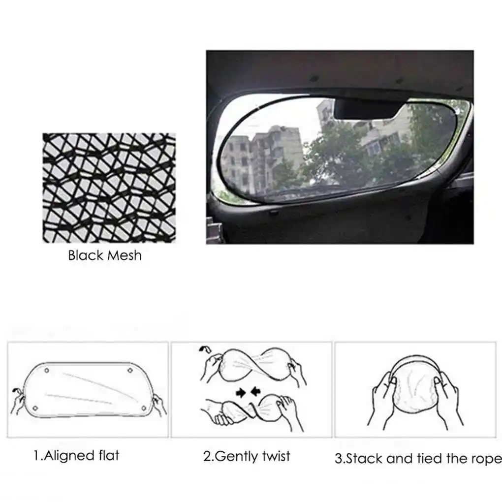 Auto Rear Sun Shade Vehicle Shield Visor Protection Back Car Window Shade Mesh Sunshade Screen Heat Insulation UV Protection images - 6