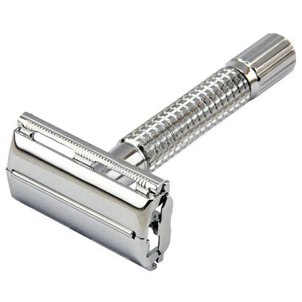 

80% Hot Sale Double Edge Safety Razor With Shaving Blades Premium Wet Shaving Classic Metal Manual Shavers Razor Blades