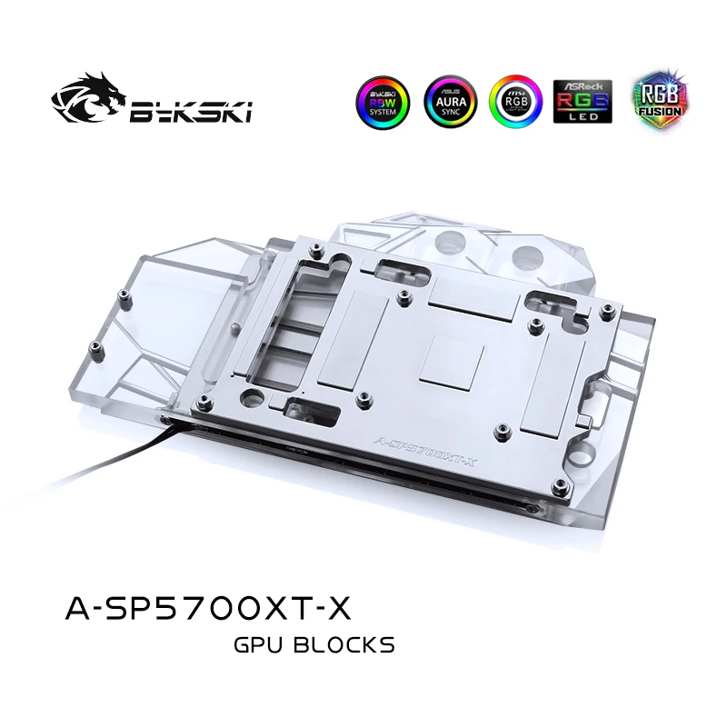 Водяной блок Bykski для Sapphire RX 5700 XT Pulse MSI RX5700XT MECH/EVOKE / AMD GPU Card с полным покрытием