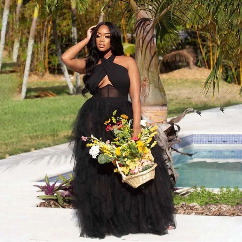 Elegant Lace Wedding Party Dress Sexy Backless Mesh Hollow Out Women African Evening Gowns Plus Size Africa Clothes | Женская одежда