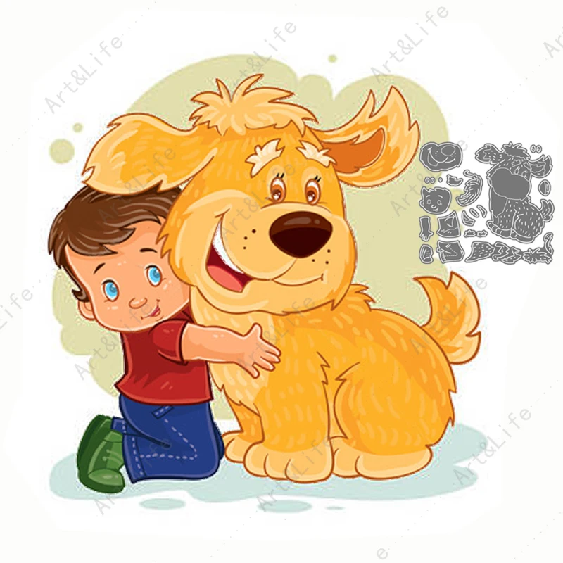 Металлические трафареты для скрапбукинга мальчиков и больших собак | Дом сад