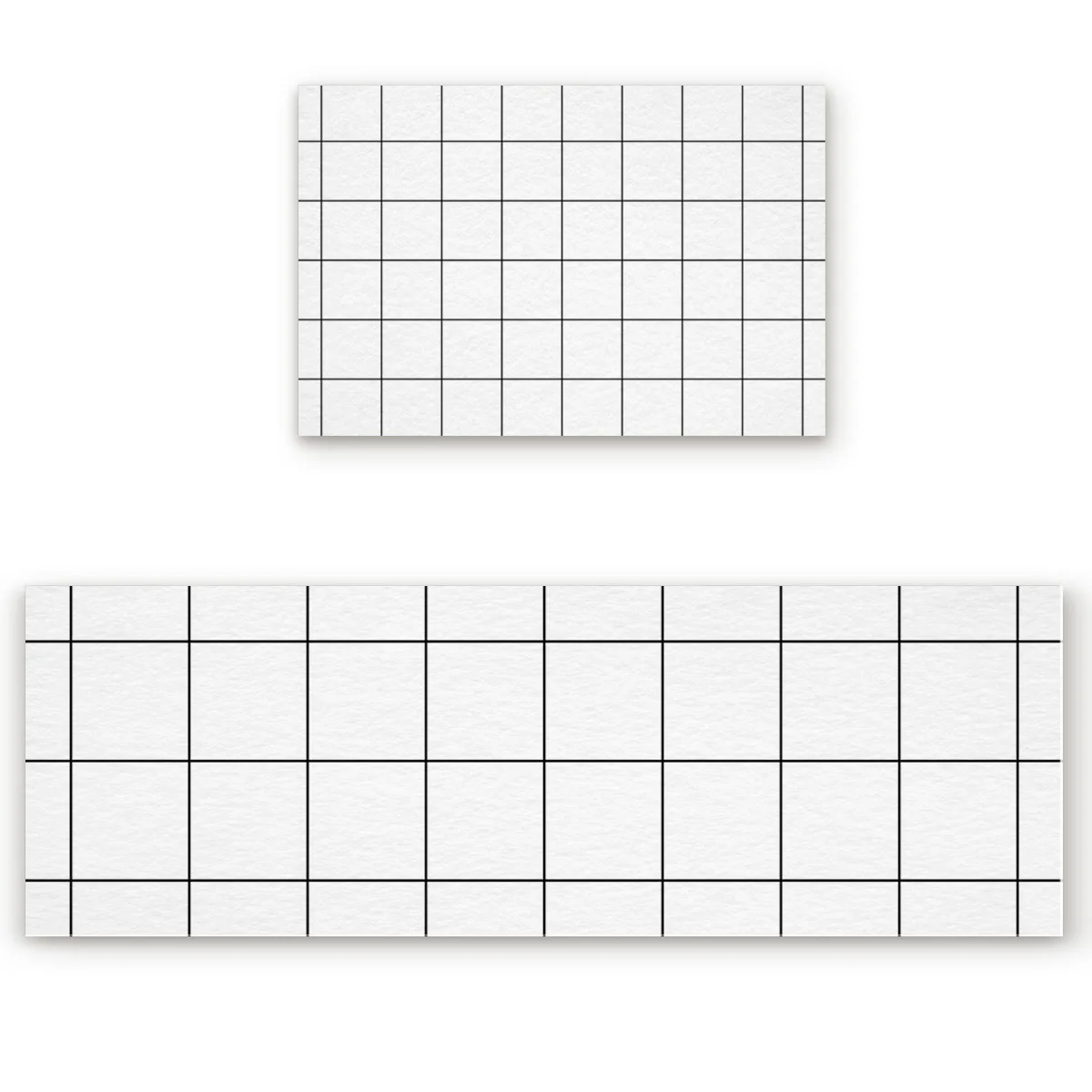 Простые геометрические белые черные строительные дверные коврики коврик для