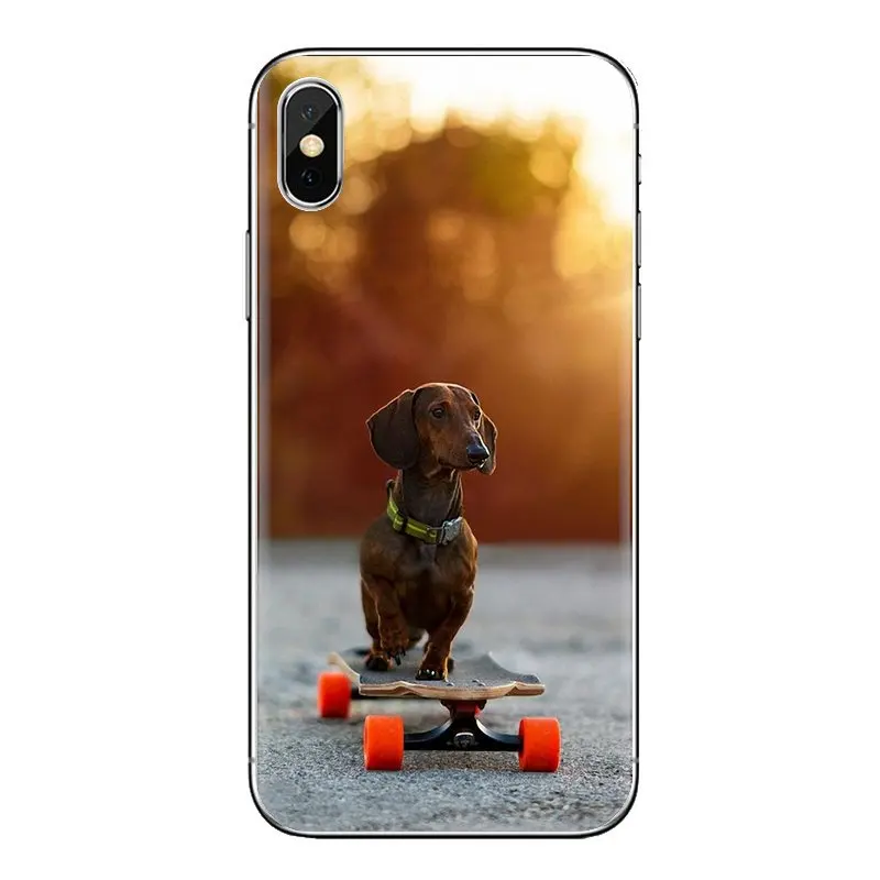 Такса силуэт щенки собака для huawei G7 G8 P7 P8 P9 Lite Honor 4C 5X 5C 6X Коврики 7 8 9 Y3 Y5 Y6 II 2 Pro 2017