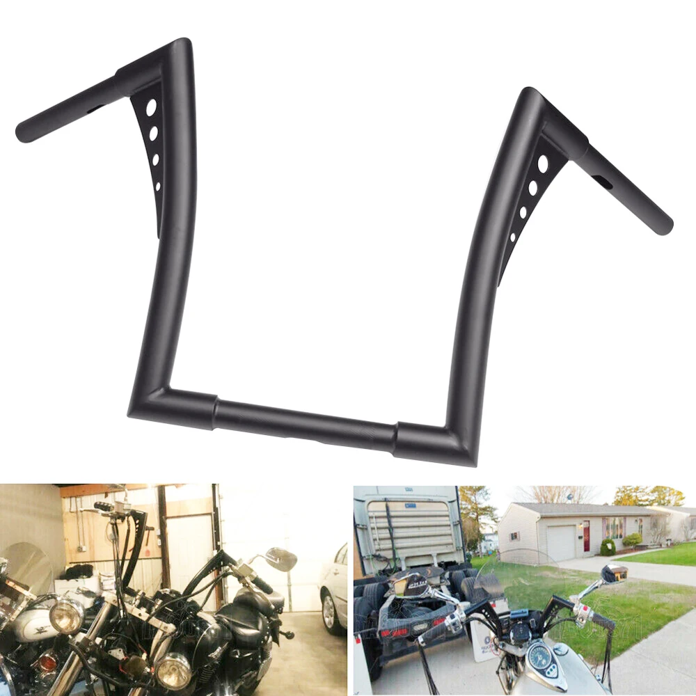

14" Rise Ape Hanger Bar FAT 1-1/4 Handlebar Drag For Harley Sportster FLST FXST Sportster XL