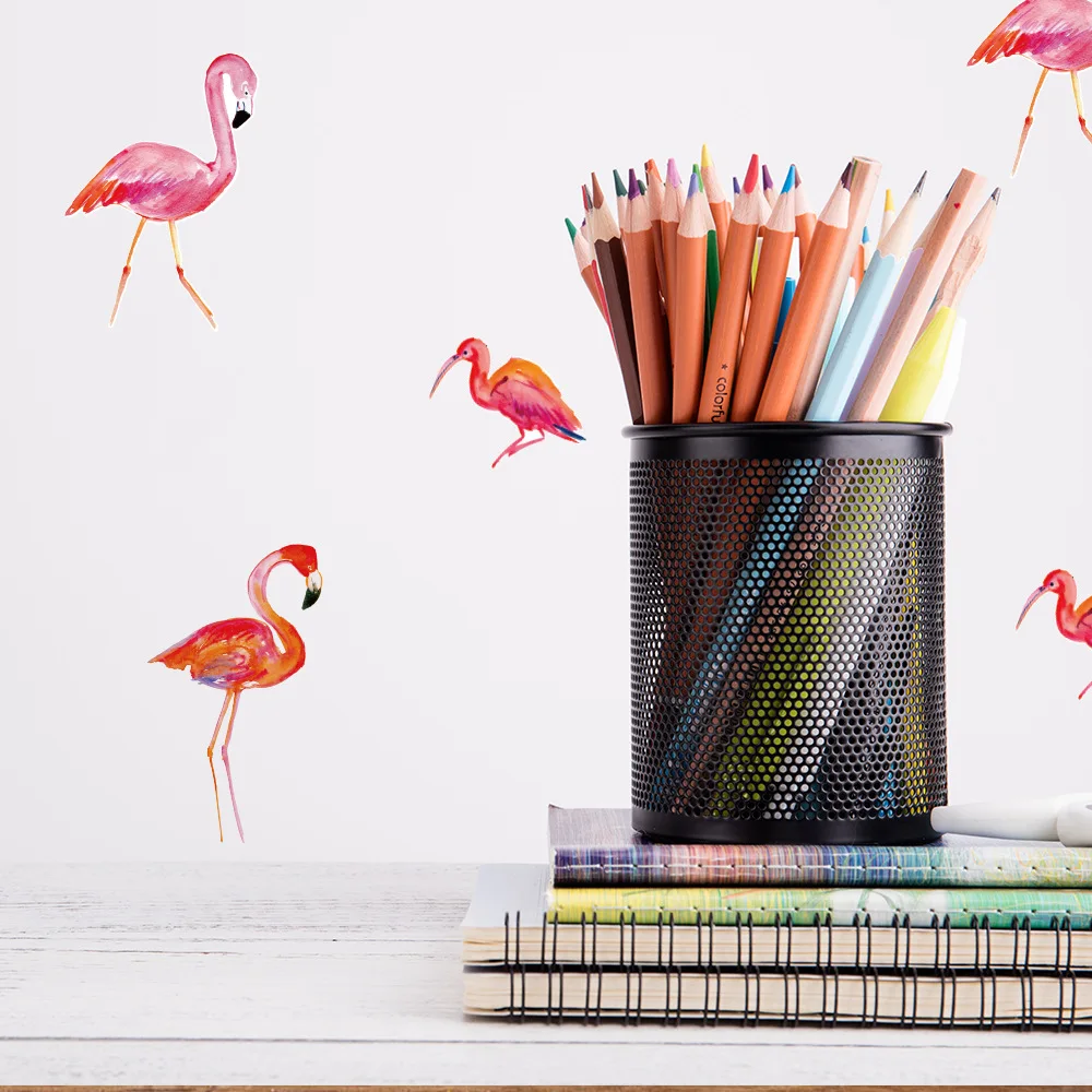 Funlife мультфильм фламинго пвх наклейка на стену для детской комнаты декоративная