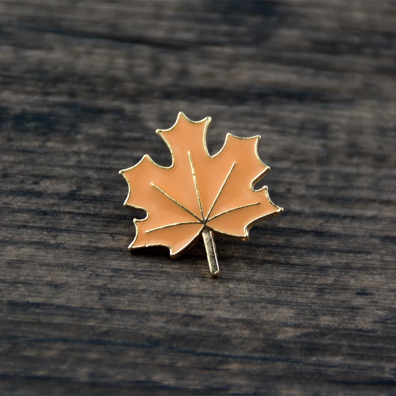 Мультфильм растения листья Эмаль Булавка симпатичный значок на булавке брошь