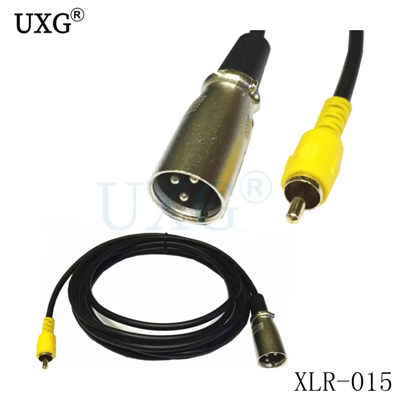3Pin XLR штекер для одного phono RCA коаксиальный щит Соединительный кабель