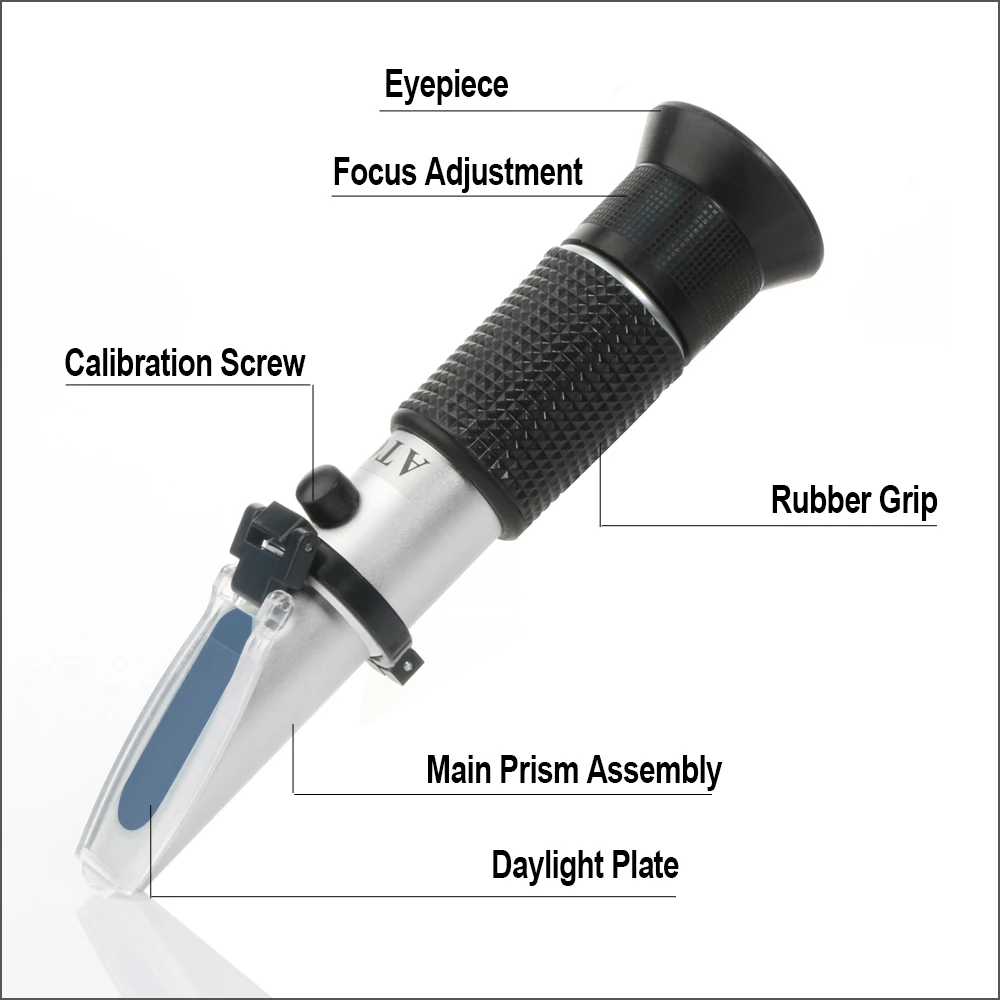 RZ Milk Concentration Refractometer Auto Refractometers Digital 0-20% Handheld Milk Refractometers Brix Portable Refractometer