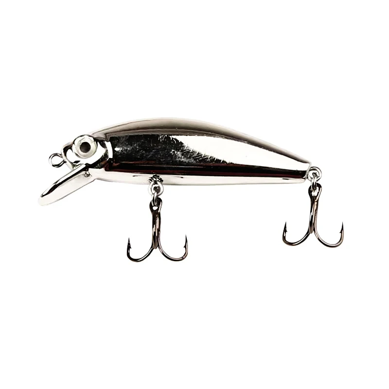Sinking Minnow Fixed Weight Fishing Lure 55mm 6.5G Wobbler Armed With 2 Hooks Shore Rock Trout Bait Tackle