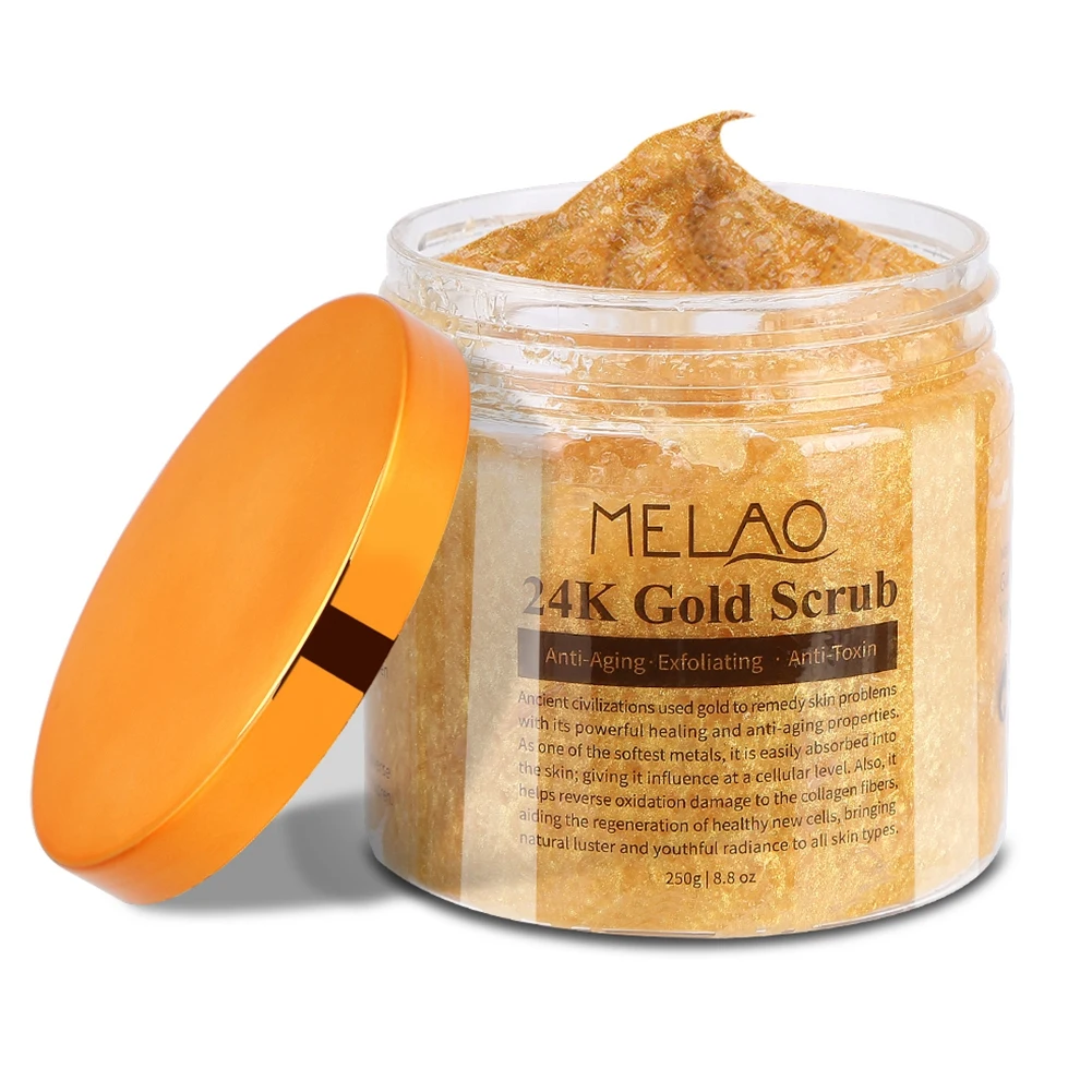 

Pure 24K Gold Body Scrub Exfoliating Body Scrub Bath Salt Facial Body Scrub Exfoliating Scrub Anti- Wrinkle Naturally Exfoliates