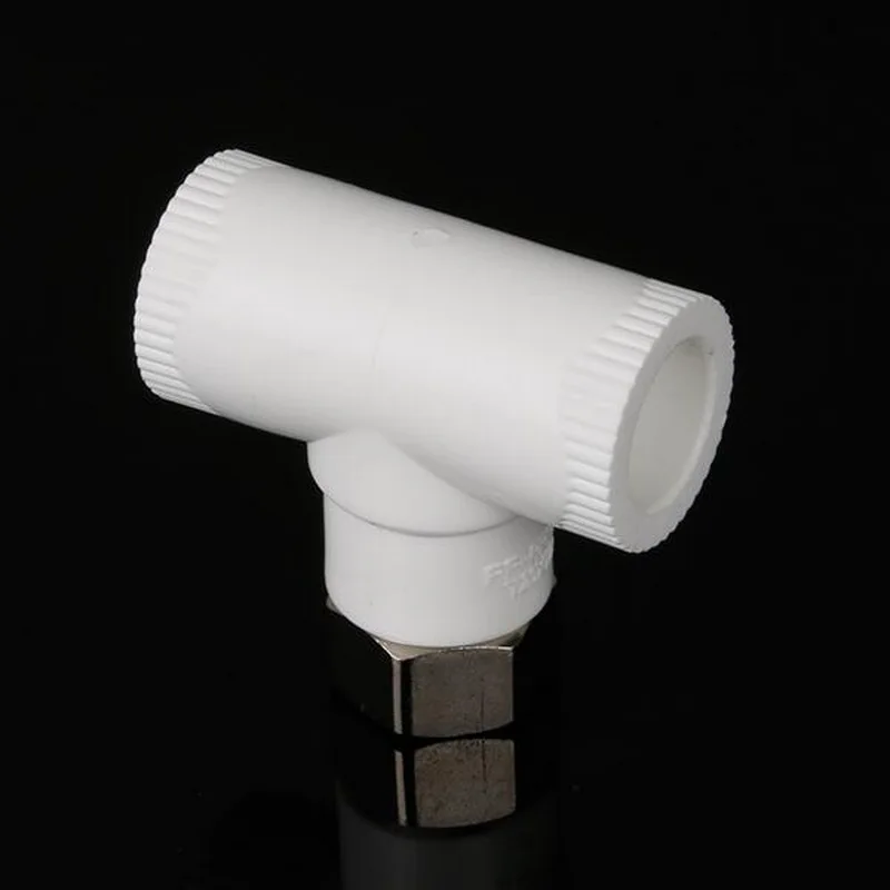 Белый PPR соединитель водонагревателя пластиковый локоть тройник штуцер трубы с