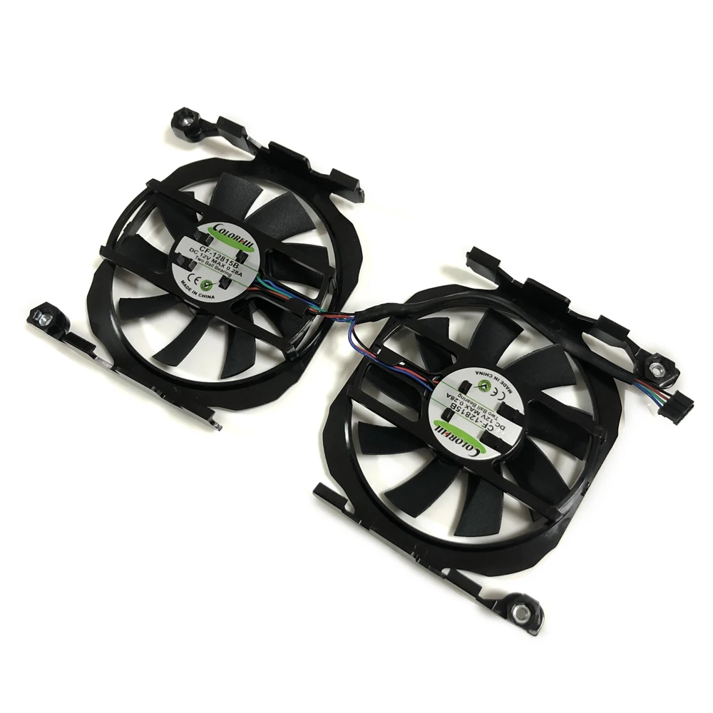 

2pcs/set DIY Alternative CF-12815S GPU Fan Replace For INNO3D GEFORCE GTX 1080 GTX1080 TI X2 Grahics Card's Original CF 12915S