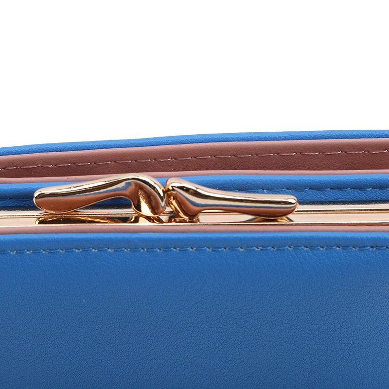 

Women Small PU Wallets Purses Portable Female Fashion Hasp Wallet Short Embroidery Heart Pattern Wallets