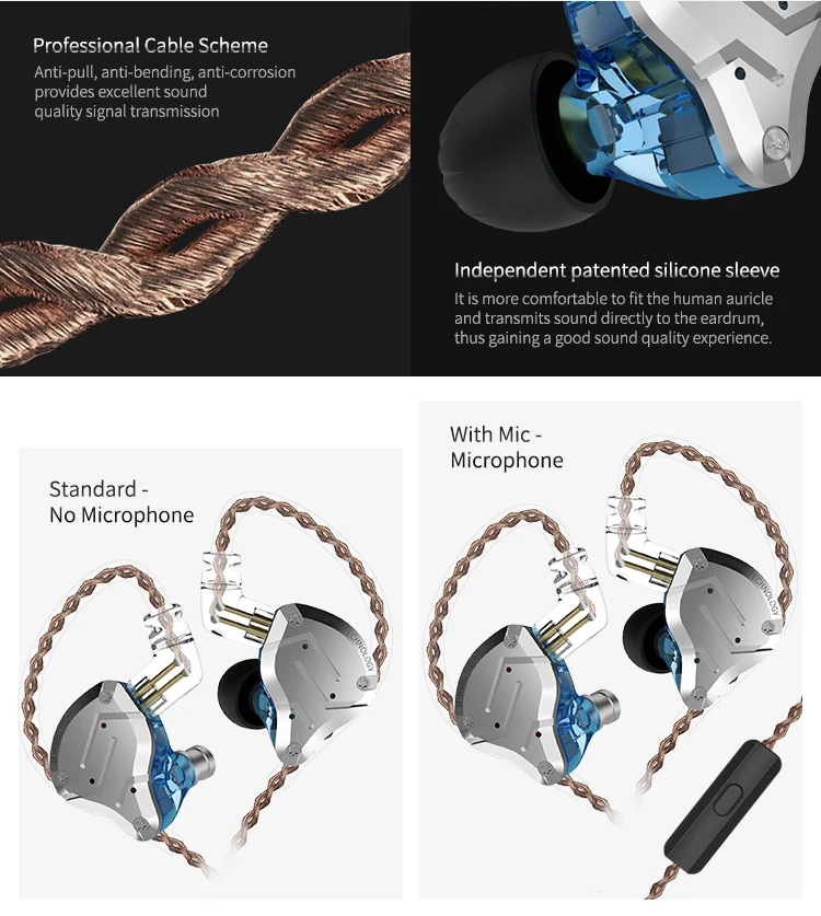 KZ ZS10 Pro 4BA+ 1DD гибридные 10 единиц HIFI бас наушники в ухо монитор наушники