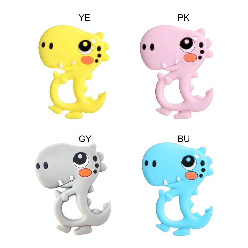 

Baby teether cartoon dinosaur animal silicone bite music baby bite rubber molar toy