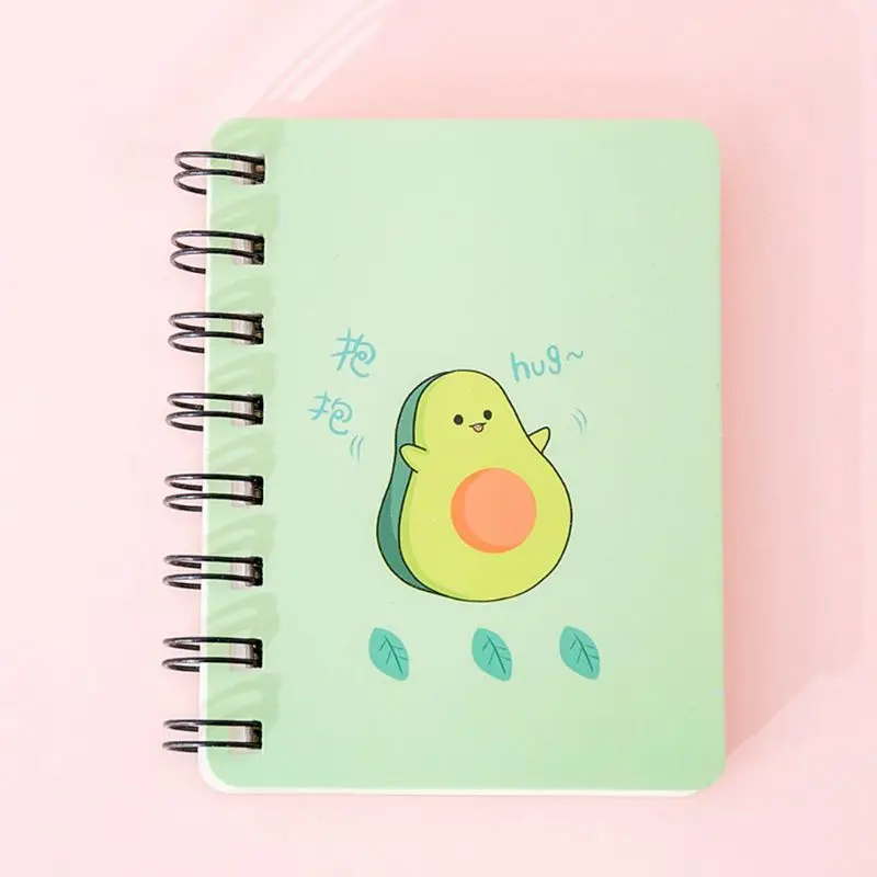 

G92E 4pcs Avocado Spiral Coil Notebook Blank Paper Journal Diary Planner Notepad Gift