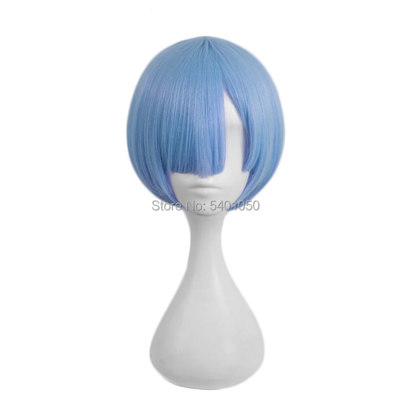 Парик для косплея Рам/Рем Re:zero Kara Hajimeru Isekai Seikatsu голубой розовый парик служанки