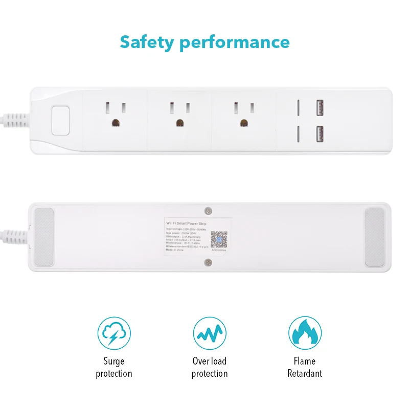 Удлинитель с 2 USB портами и поддержкой Wi Fi 1 8 м 10 А|Умные розетки| |