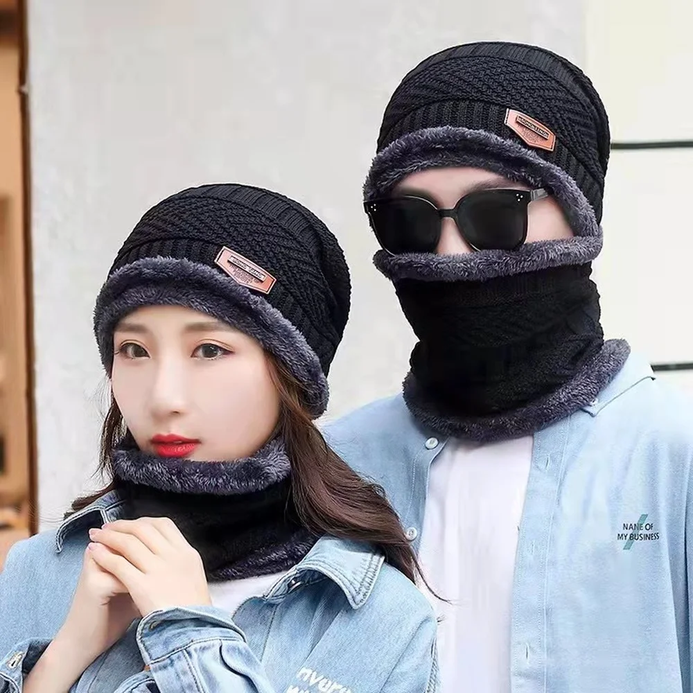 

Women's Winter Hats Beanies Thickened Lining Dustproof Unisex Baby Riding Warm Knitted Outdoor Skiing Warm Skull Beanies
