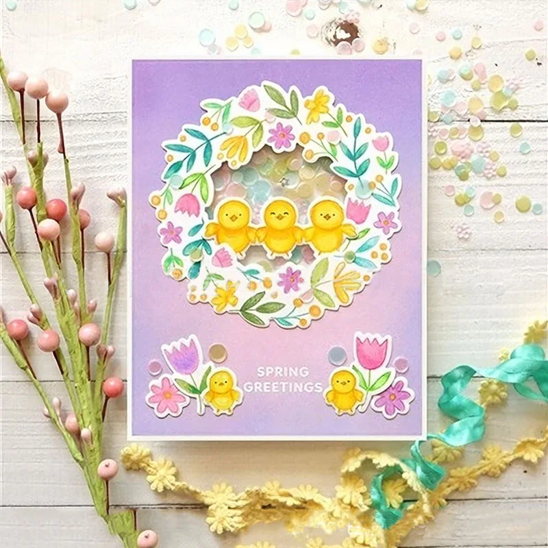 1 шт. Бумага карта поделки тиснение гирлянда прозрачный штамп Листья Форма