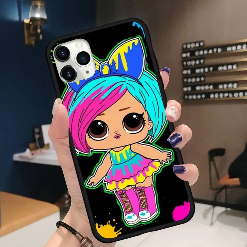 

Cartoon cute LOL little girl Phone Case for iPhone 11 12 pro XS MAX 8 7 6 6S Plus X 5S SE 2020 XR Soft silicone cover funda