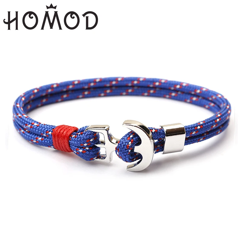 Handmade ювелирные изделия ручной работы браслет из сплава с якорем многослойная