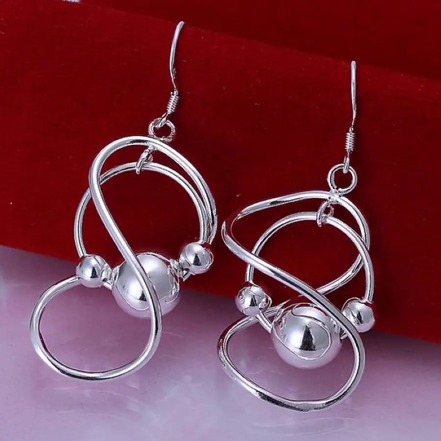 

Pure 925 sterling silver drop earrings elegant classic elements beautiful fashion women wedding Earring Jewelry for women hook