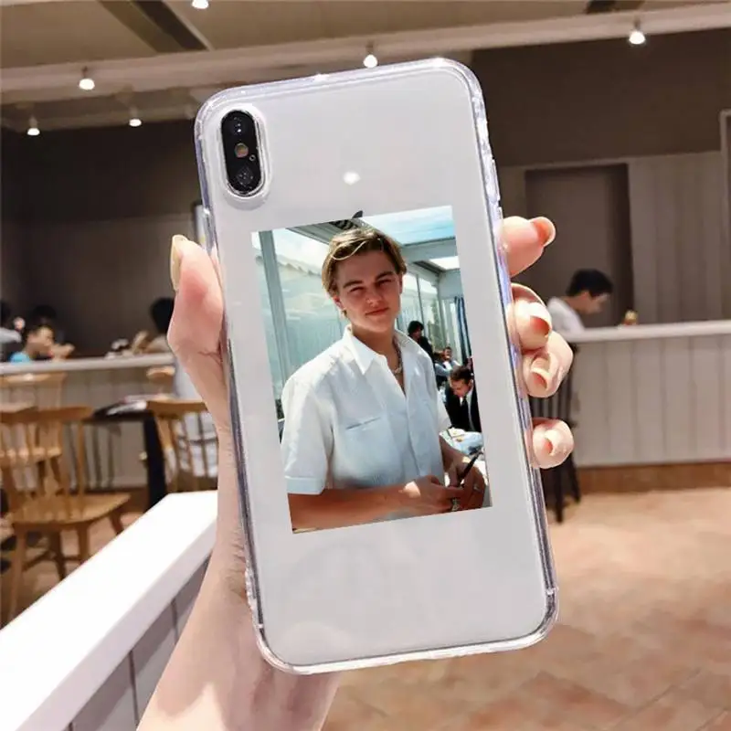 

actors Leonardo DiCaprio Aesthetic art Phone Case Transparent soft For iphone 5 s 5c se 6 6s 7 8 11 12 plus mini x xs xr pro max