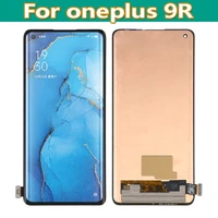 original amoled lcd display touch screen digitizer full assembly for oneplus 9r 9 r display le2101 le2100 lcd repair parts