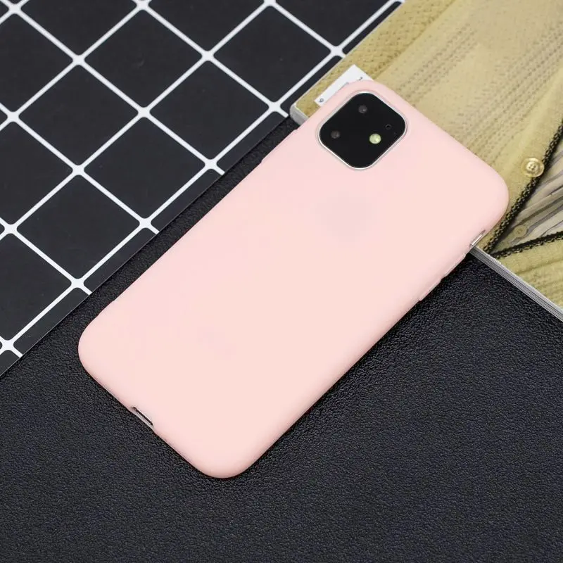 В конфеты цвет Матовые чехлы для IPhone 11 Pro MAX простой Анти Царапины Нескользящие