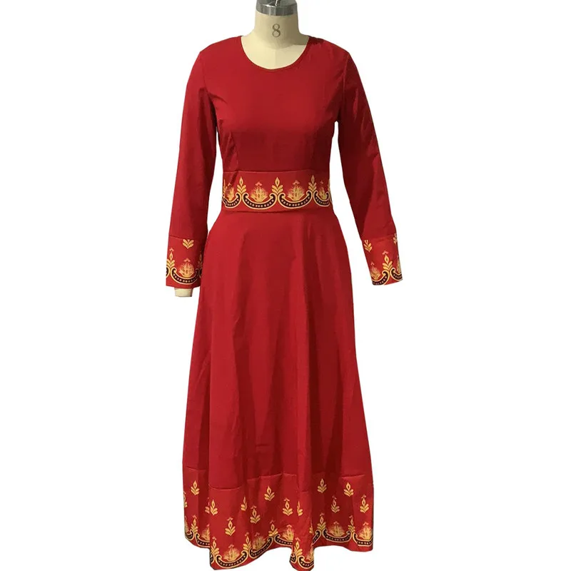 

Spring Summer Dress Women 2022 Casual Slim Vintage Print Ball Gown Maxi Dresses Elegant Sexy Evening Long Party Dress