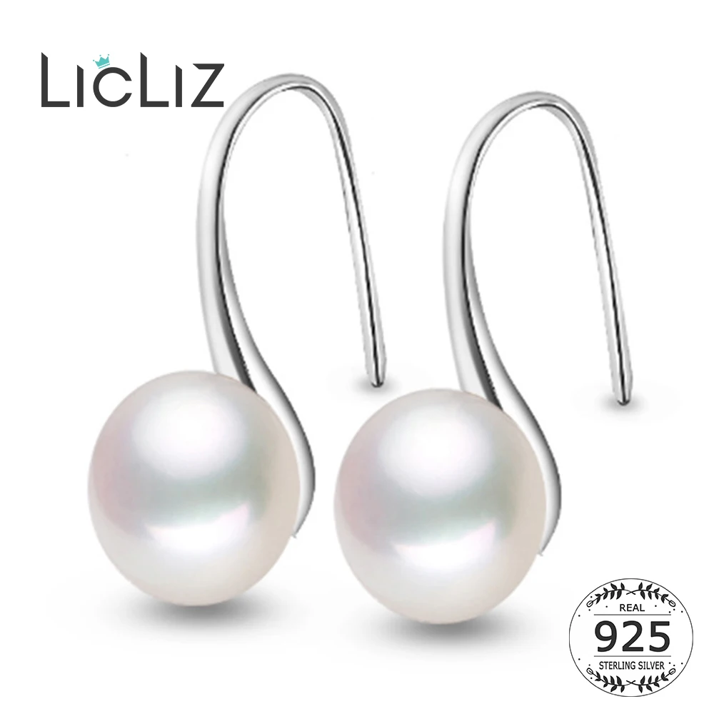 Женские серьги подвески с жемчугом liliz белые розовые фиолетовые Крючки из