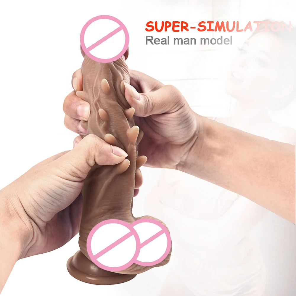 GaGu колючая Реалистичный Пенис дилдо с присоской огромный фаллоимитатор петух