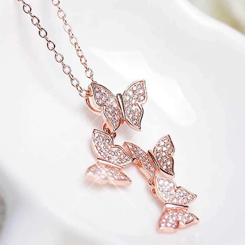 Женское Ожерелье Изысканная индивидуальность циркониевое ожерелье с четырьмя