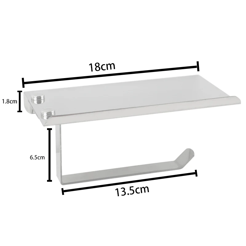 

Bathroom Paper Phone Holder Shelf Stainless Steel Toilet Paper Holder Wall Mount Mobile Phones Towel Rack Bathroom Accessories