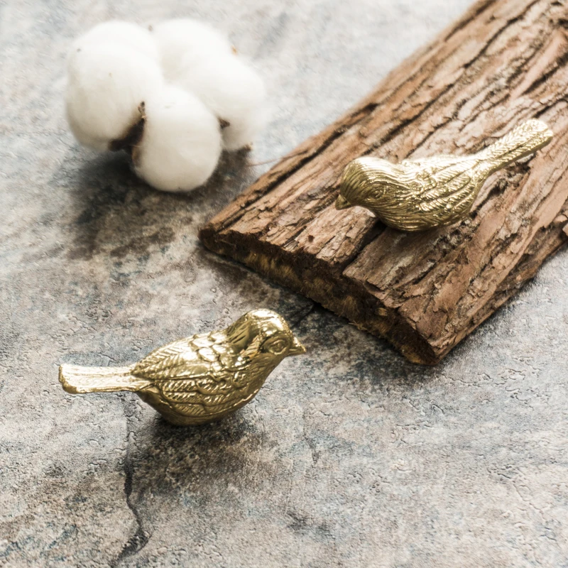 Ручка для шкафа из чистой меди в американском стиле ретро Скандинавская ручка