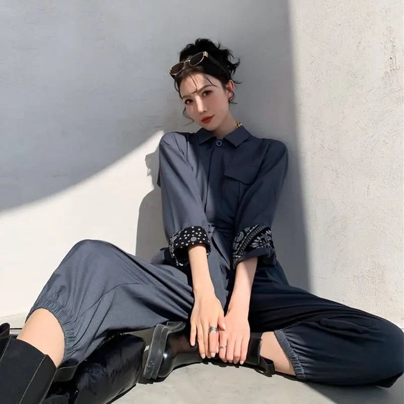 

Streetwear Sexy 2021 korean Bodycon Jumpsuit Women Overalls Long Sleeve Skinny Rompers Female A177