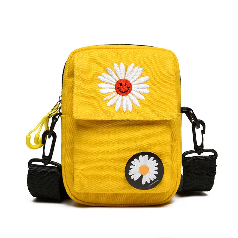 

New Pattern Daisy Square Bag One-Shoulder Crossbody Bag Female 2020 New Korean Fashion Shoulder Ins Girl Daisy Messenger Bag