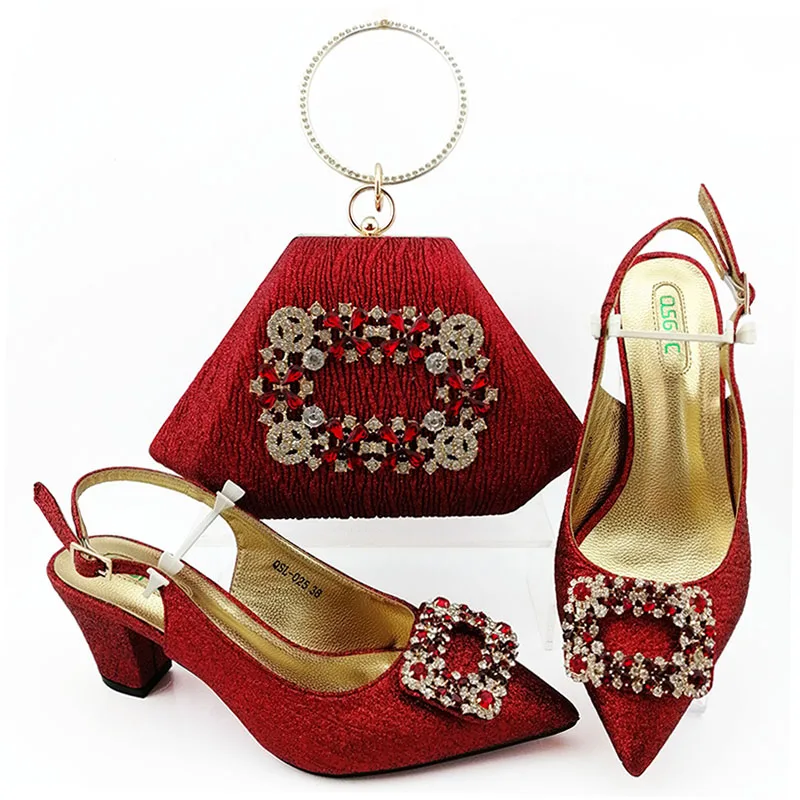 Комплект из обуви и сумочки в африканском стиле со стразами Итальянская обувь с