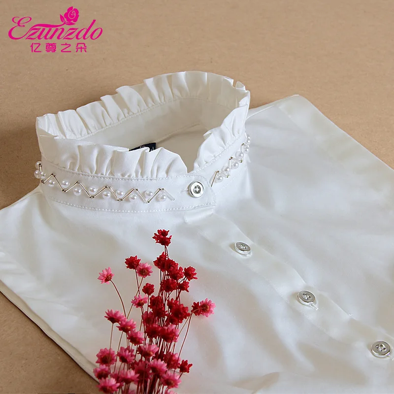 

Korean Style Fake Collar for Women High Stand False Collar Lace Hollow Decorative Autumn Sweater Neckwear Detachable Collar