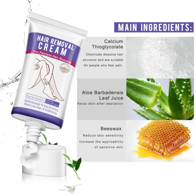 50 г Органический крем для депиляции натуральный растительный удаления волос