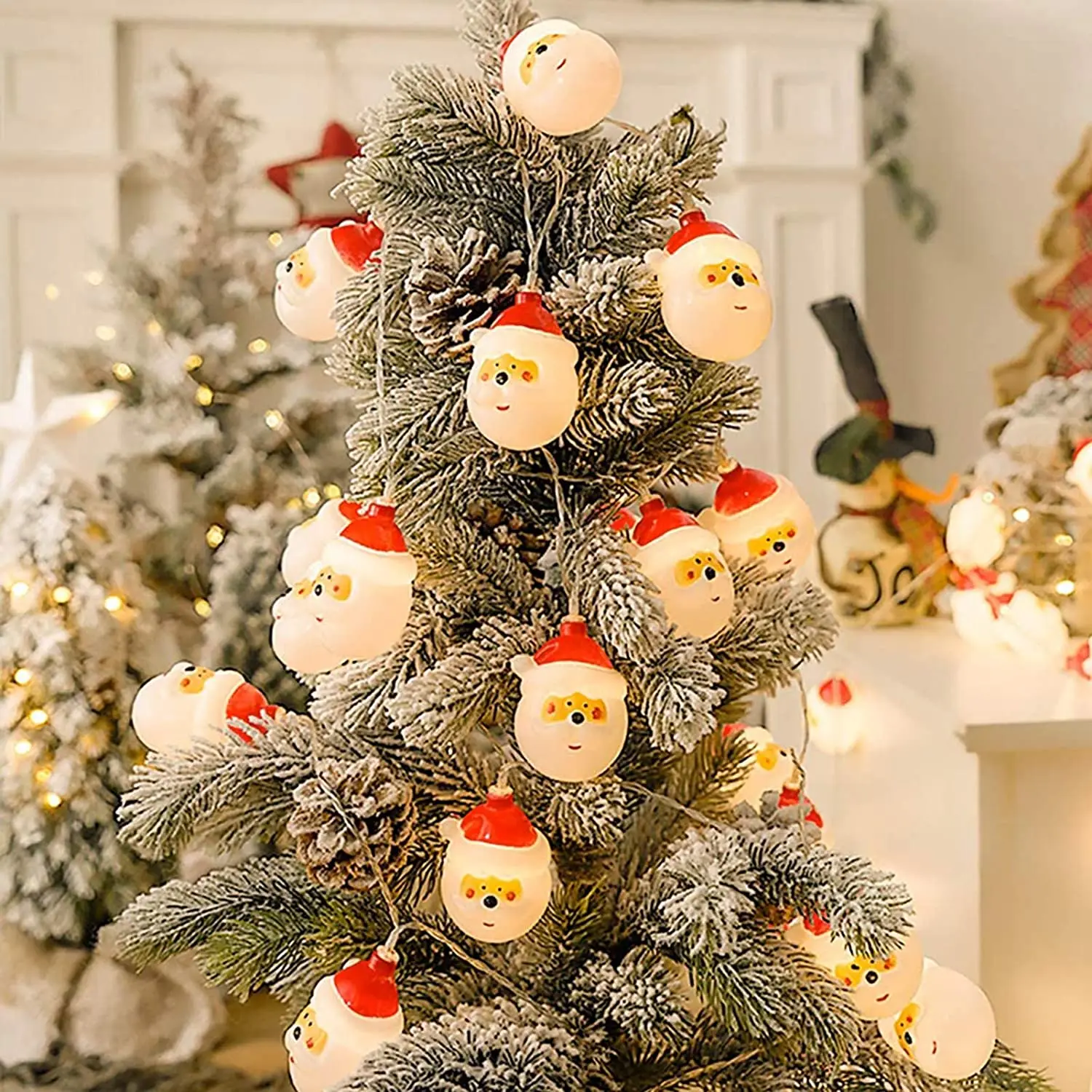 

Santa Claus Fairy Lamp LED Christmas String Lights Battery Operated Atmosphere Lamp For Xmas Tree Waterproof Outdoor Night Light